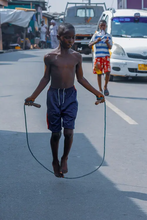 Skipping rope exercise