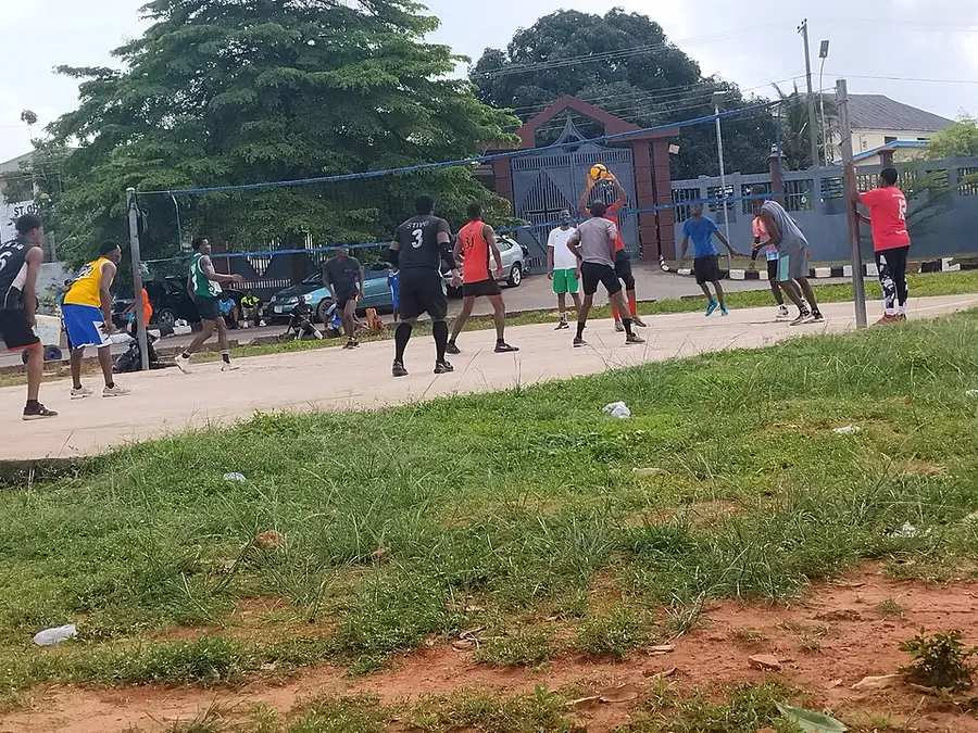 Group volleyball training